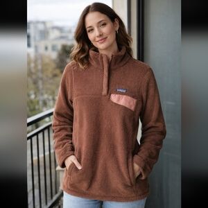 Patagonia Women's Re-Tool Snap-T Fleece Pullover Small Pocket Snap Buttons